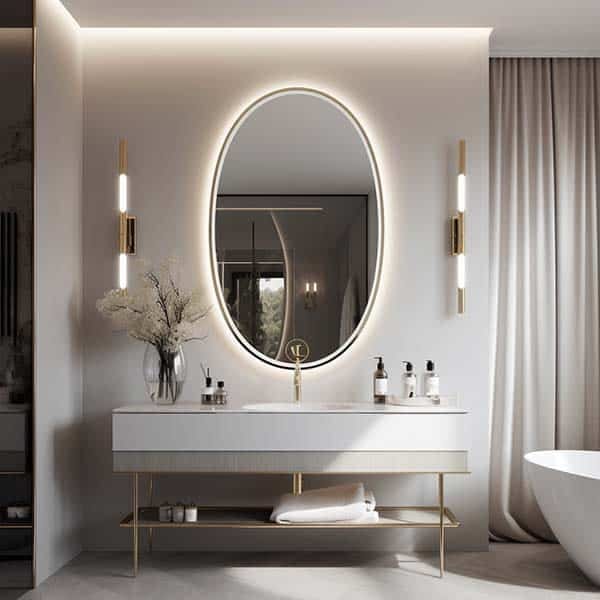 Oval Bathroom Mirror