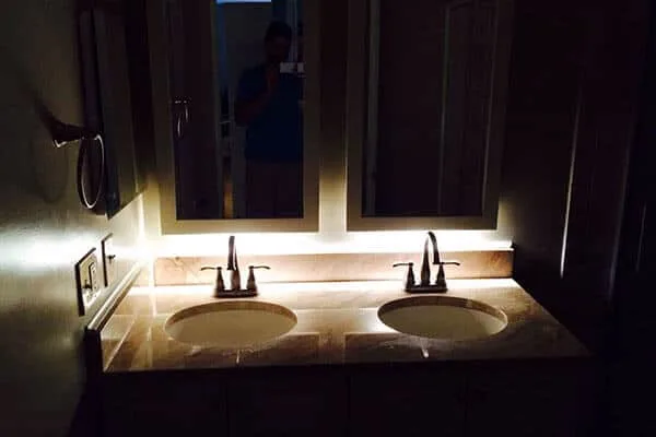 bathroom mirror with night light