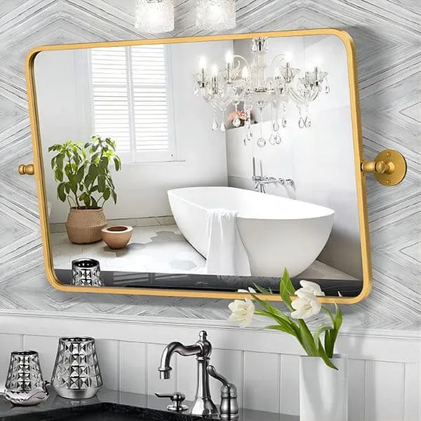 bathroom pivot mirror