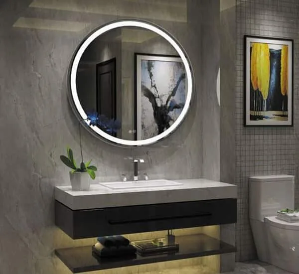 front light led bathroom mirror over sink