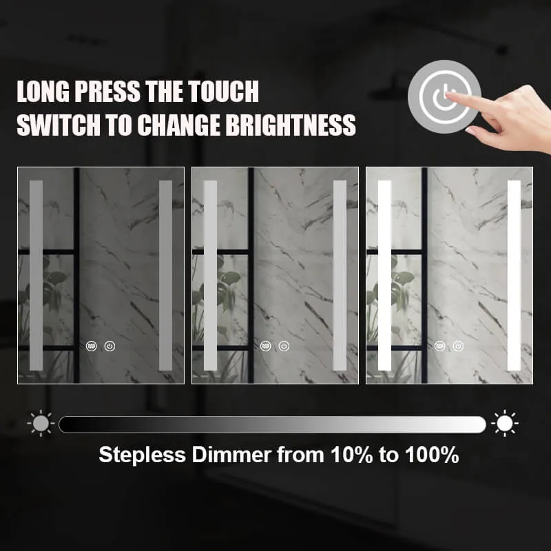dimmable LED light in front of the door