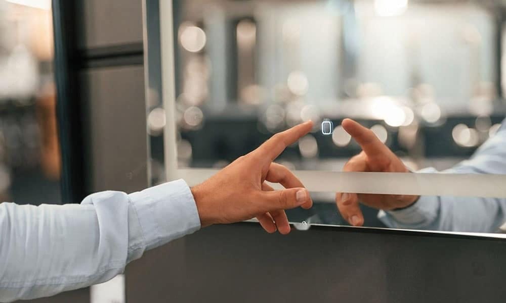 bathroom anti fog mirror with TV
