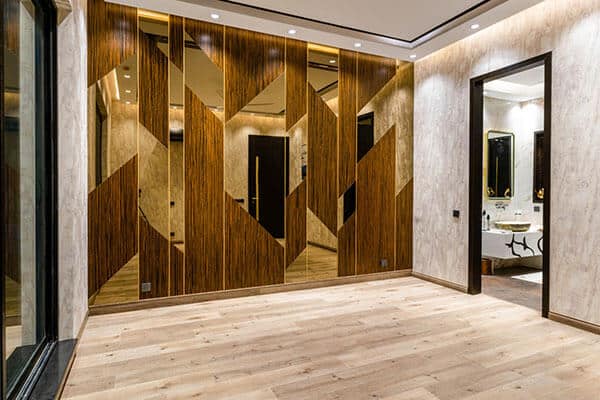 Hotel Lobby with decorative mirrors