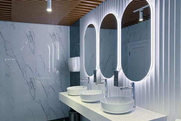 application Sports Facilities LED restroom mirrors