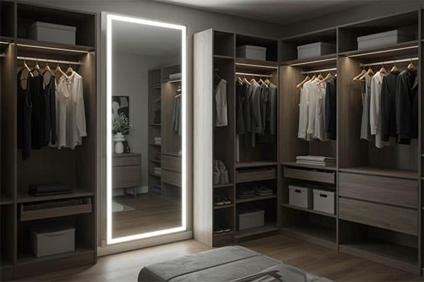 application residential wardrobe mirrors
