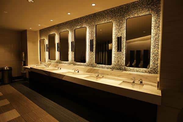 application salon restroom mirrors